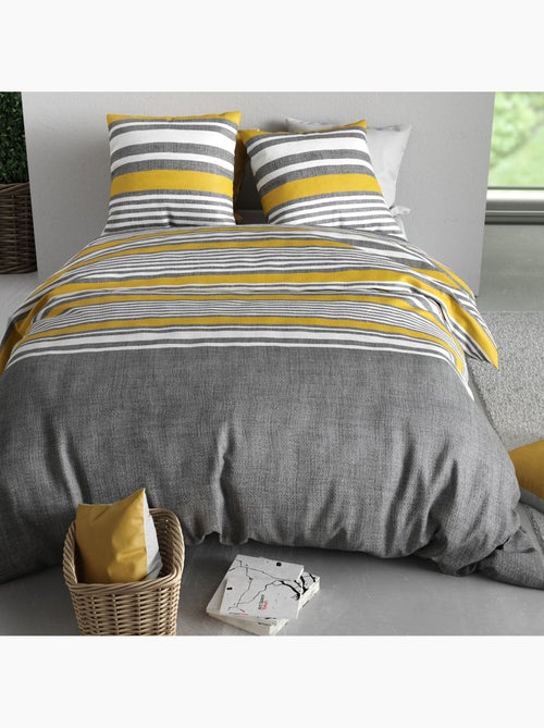 Parure housse de couette 100 % coton studt - Kiabi