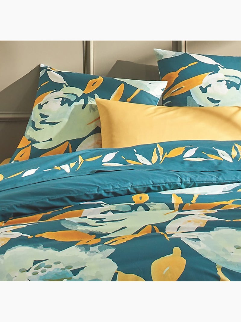 Parure housse de couette 100 % coton suzie Multicolore - Kiabi