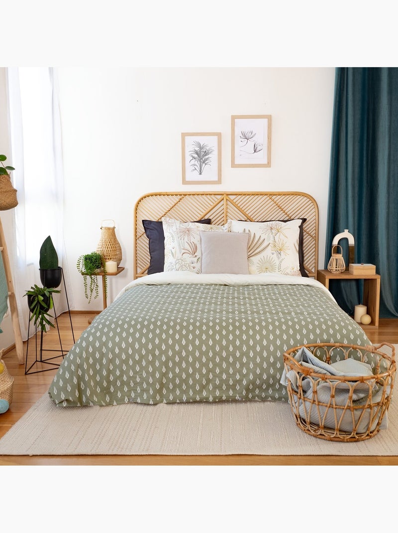 Parure housse de couette 100 % coton tinguelie Ocre - Kiabi