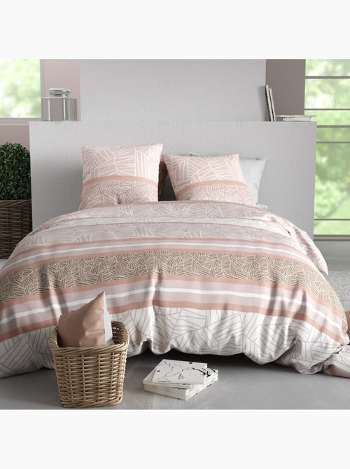 Parure housse de couette 100 % coton trine - Kiabi Parure housse de couette 100 % coton trine - Kiabi
