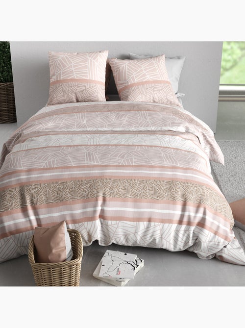 Parure housse de couette 100 % coton trine - Kiabi Parure housse de couette 100 % coton trine - Kiabi