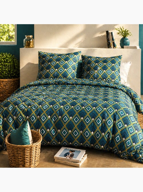 Parure housse de couette 100 % coton triska - Kiabi