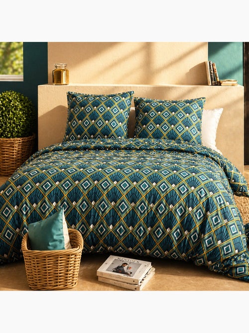 Parure housse de couette 100 % coton triska - Kiabi