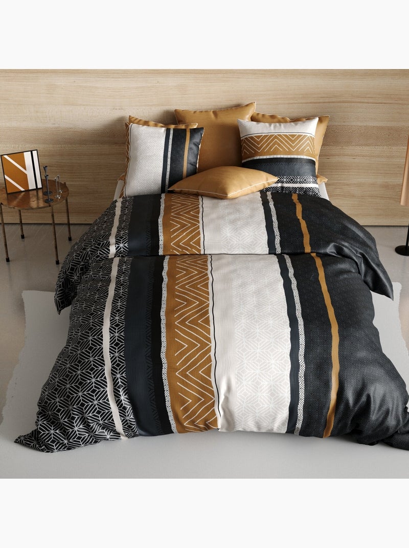 Parure housse de couette 100 % coton trophé Gris - Kiabi