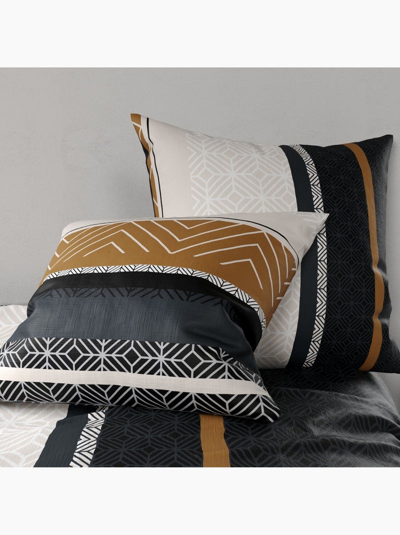 Parure housse de couette 100 % coton trophé Gris - Kiabi