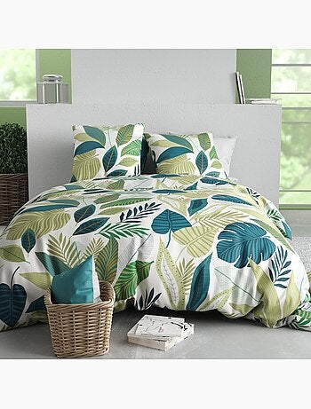Parure housse de couette 100 % coton tropicalia