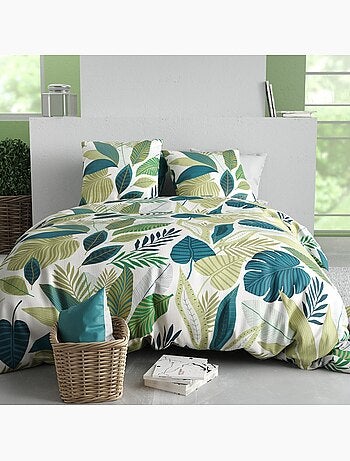 Parure housse de couette 100 % coton tropicalia