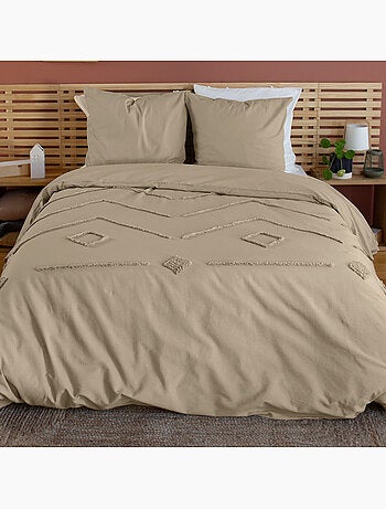Parure housse de couette 100 % coton tuféa