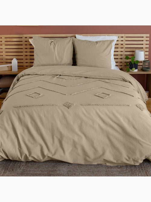 Parure housse de couette 100 % coton tuféa - Kiabi