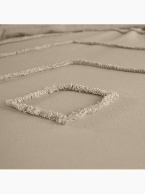 Parure housse de couette 100 % coton tuféa - Kiabi