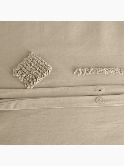 Parure housse de couette 100 % coton tuféa - Kiabi