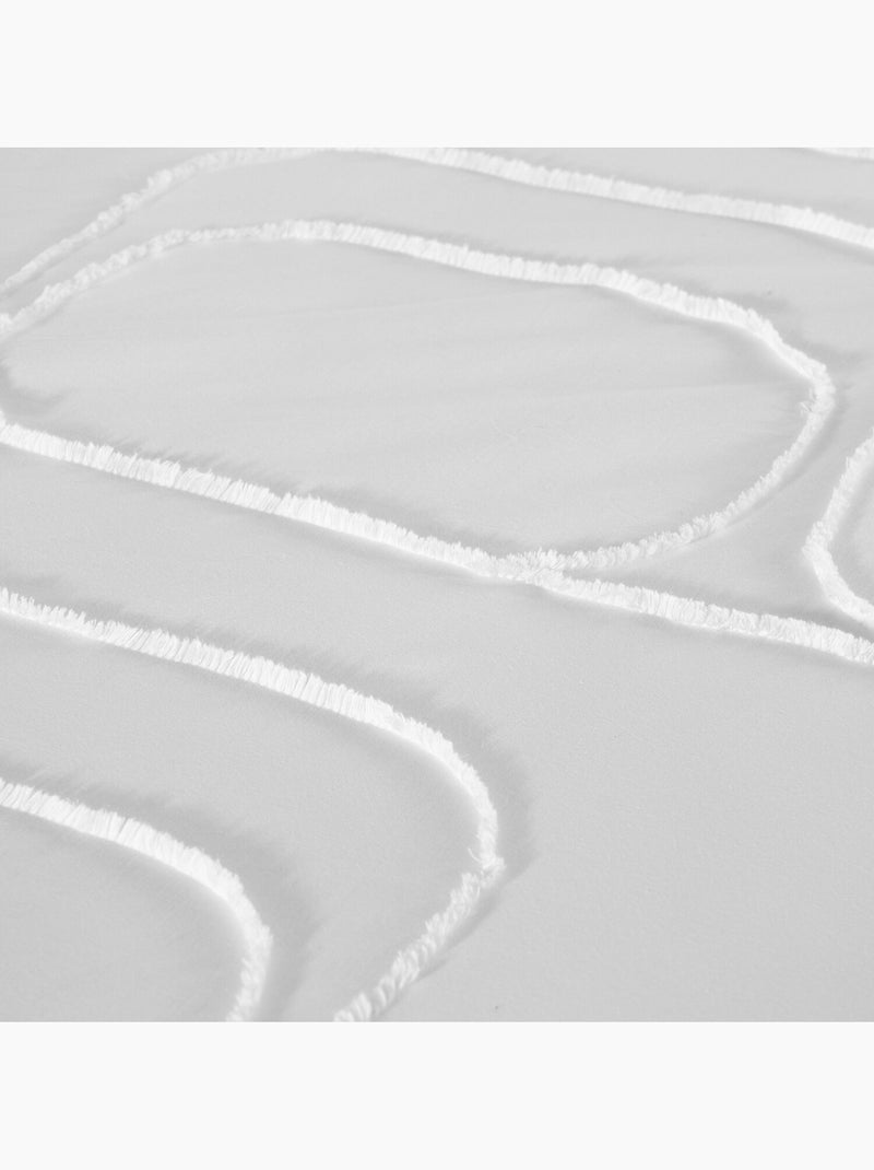 Parure housse de couette 100 % coton tuféa Blanc - Kiabi