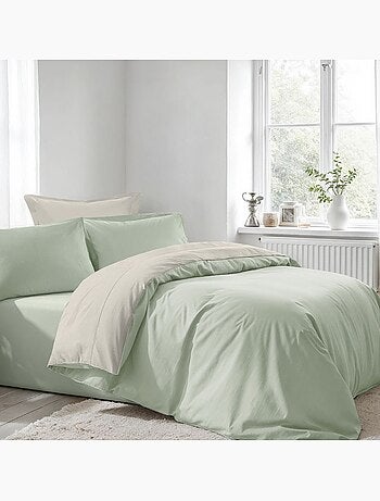 Parure housse de couette 100% coton Uni - Light