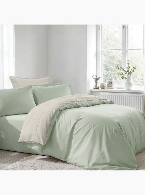 Parure housse de couette 100% coton Uni - Light - Kiabi