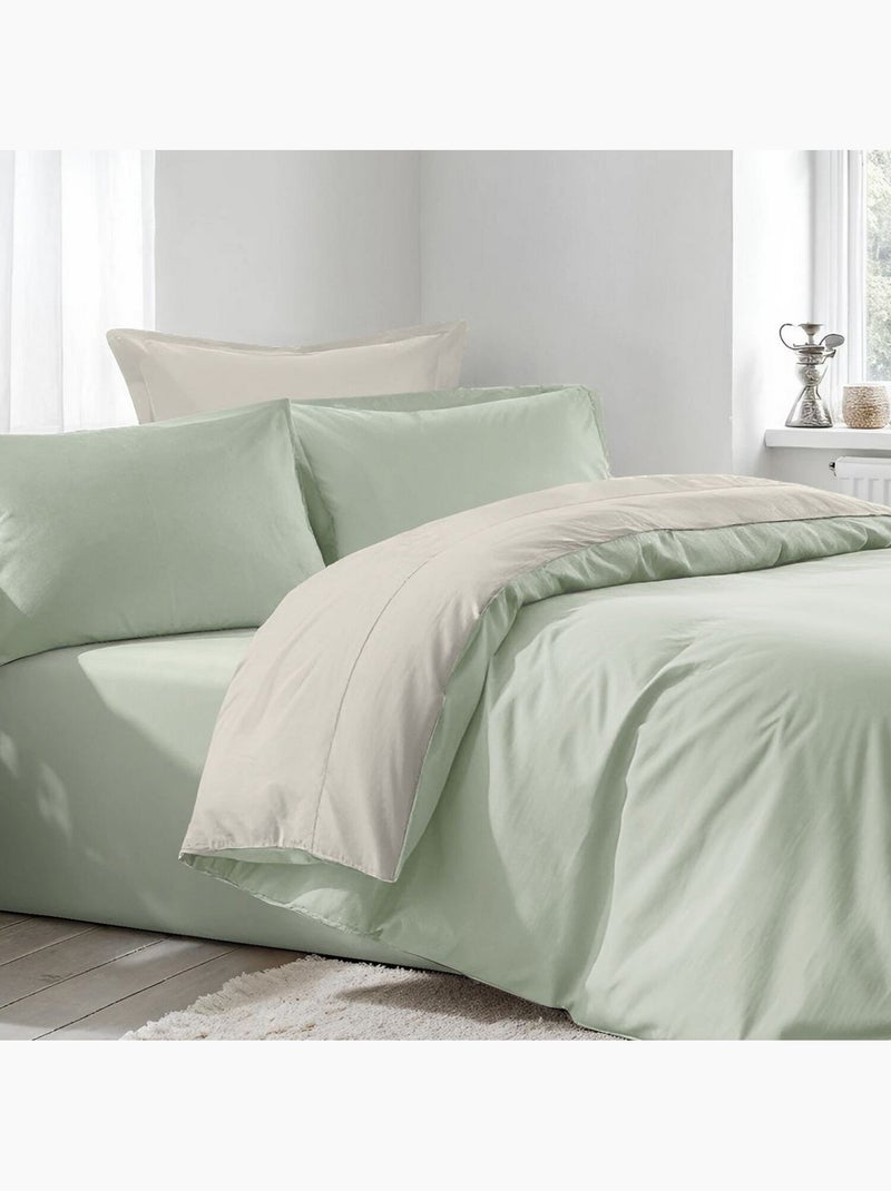 Parure housse de couette 100% coton Uni - Light Multicolore - Kiabi