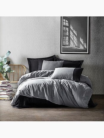 Parure housse de couette 100% coton unie - Plain