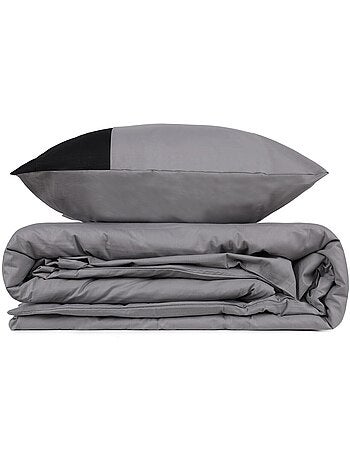 Parure housse de couette 100% coton unie - Plain
