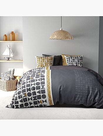 Parure housse de couette 100 % coton union