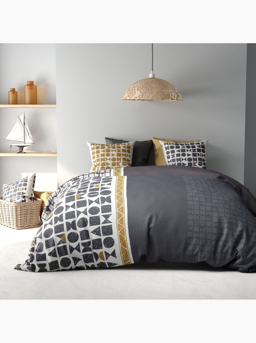Parure housse de couette 100 % coton union - Kiabi