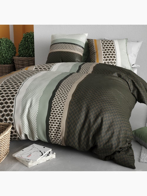 Parure housse de couette 100 % coton urbanik - Kiabi