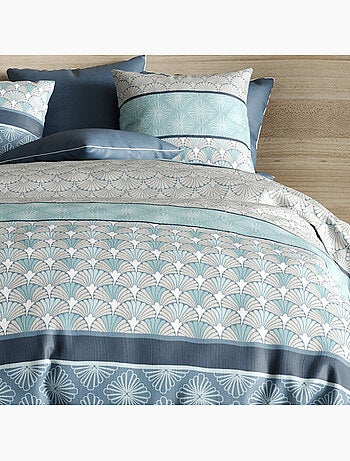 Parure housse de couette 100 % coton zircon