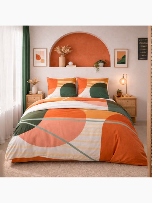 Parure housse de couette 100 % coton zoom - Kiabi