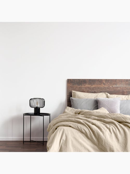 Parure housse de couette 100 % coton/lin lynn - Kiabi Parure housse de couette 100 % coton/lin lynn - Kiabi