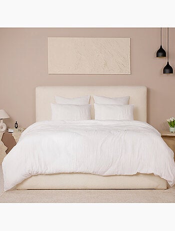 Parure housse de couette 100 % gaze de coton ava