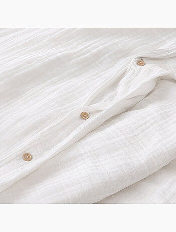 Parure housse de couette 100 % gaze de coton ava