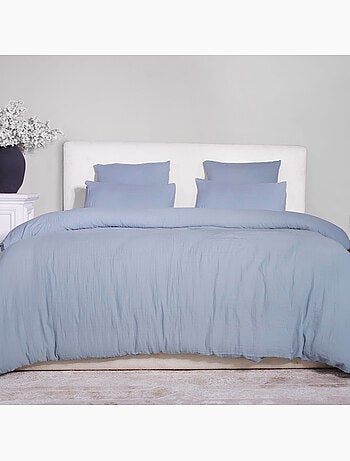 Parure housse de couette 100 % gaze de coton ava