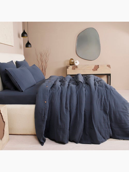 Parure housse de couette 100 % gaze de coton ava - Kiabi