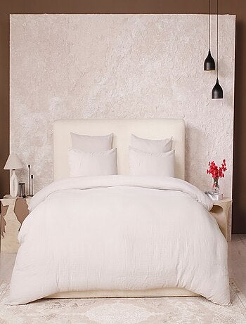 Parure housse de couette 100 % gaze de coton ava