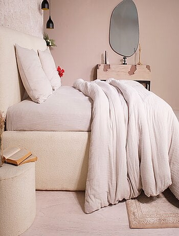 Parure housse de couette 100 % gaze de coton ava