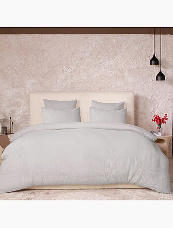 Parure housse de couette 100 % gaze de coton ava