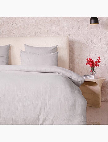 Parure housse de couette 100 % gaze de coton ava