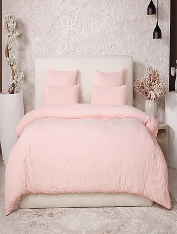 Parure housse de couette 100 % gaze de coton ava