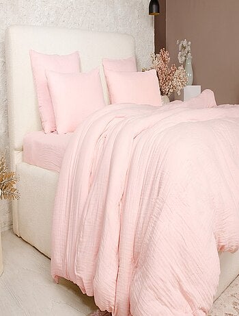Parure housse de couette 100 % gaze de coton ava