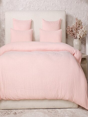 Parure housse de couette 100 % gaze de coton ava