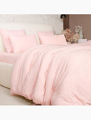 Parure housse de couette 100 % gaze de coton ava