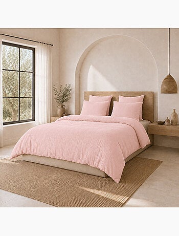 Parure housse de couette 100 % gaze de coton ava