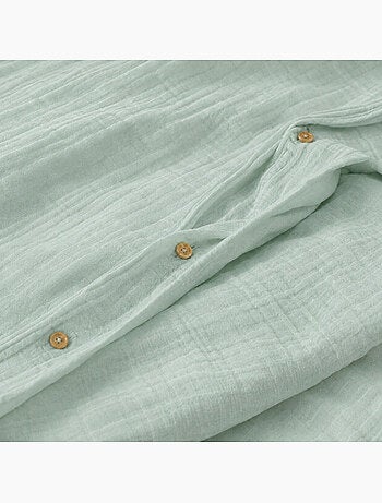 Parure housse de couette 100 % gaze de coton ava