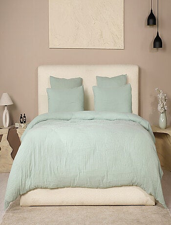 Parure housse de couette 100 % gaze de coton ava