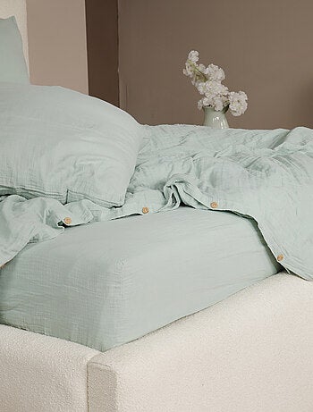 Parure housse de couette 100 % gaze de coton ava