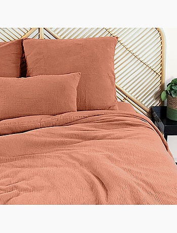 Parure housse de couette 100 % gaze de coton ozen