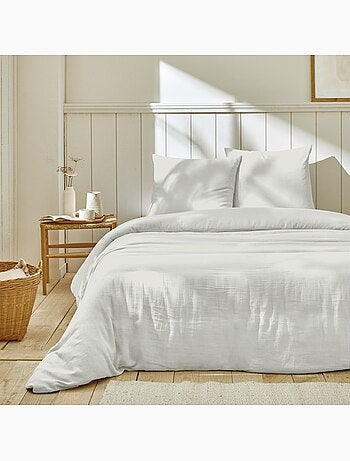 Parure housse de couette 100 % gaze de coton ozen