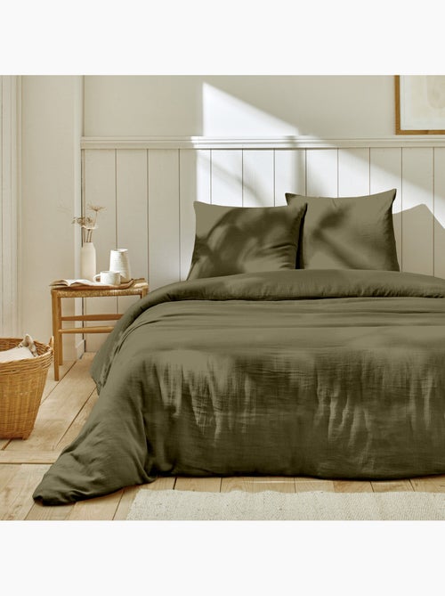 Parure housse de couette 100 % gaze de coton ozen - Kiabi