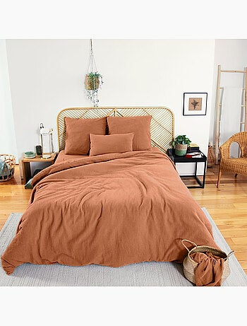 Parure housse de couette 100 % gaze de coton ozen