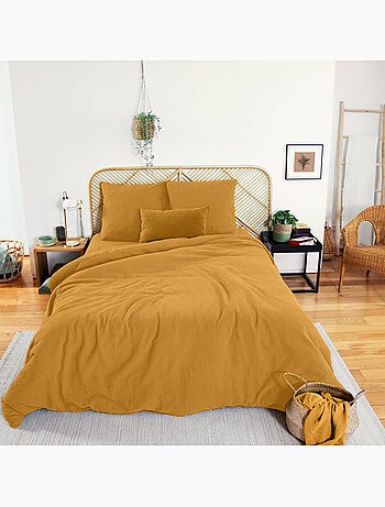 Parure housse de couette 100 % gaze de coton ozen