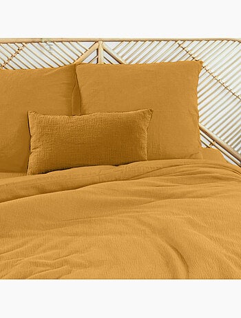 Parure housse de couette 100 % gaze de coton ozen