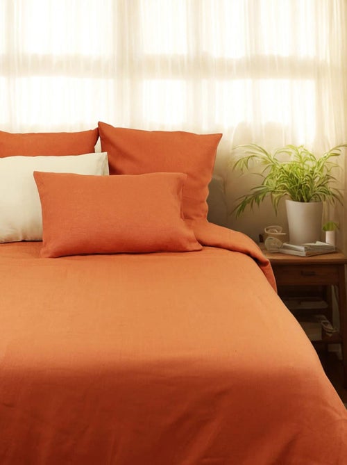 Parure housse de couette 100% lin PRESTIGE - Kiabi Parure housse de couette 100% lin PRESTIGE - Kiabi